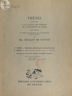 cover image of Recherches préhistoriques en Basse-Provence